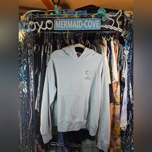 #0378 Men's XL NWOT AMERICAN EAGLE Lt Blue Hoodie 60"Chest 27.5"Long Kngroo Pckt